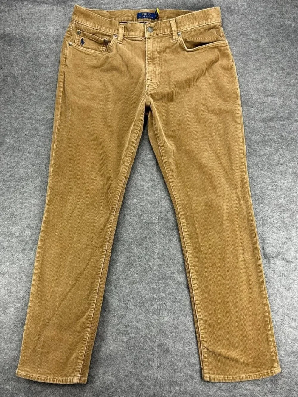 Polo Ralph‎ Lauren Corduroy Pants Mens 33/30 Brown The Varick Slim Straight Leg